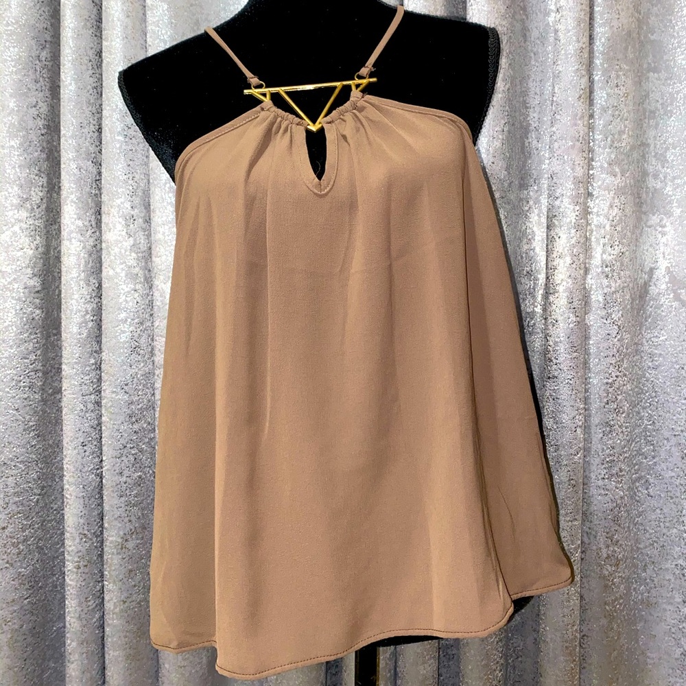 Brown & Gold Must Have Blouse